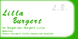 lilla burgert business card